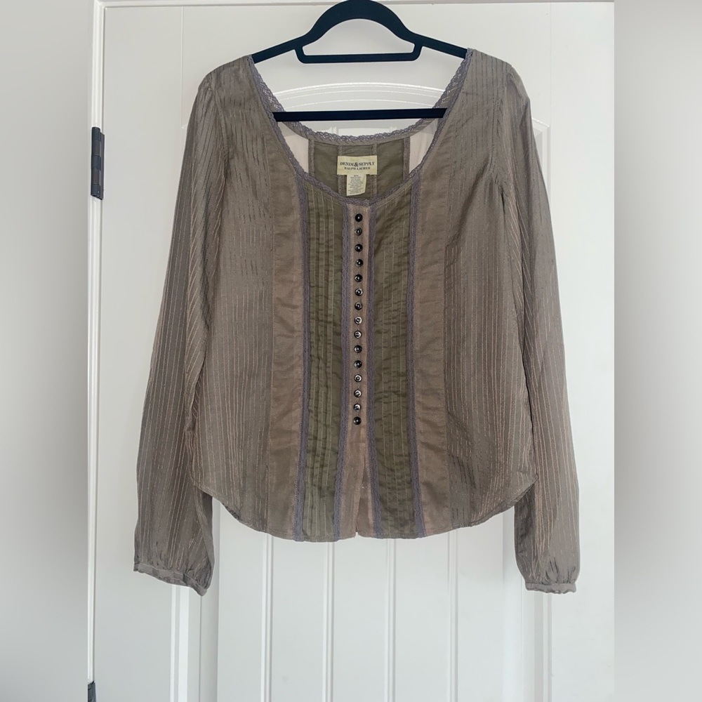 Denim & Supply Ralph Lauren Peasant Boho Blouse. SZ M